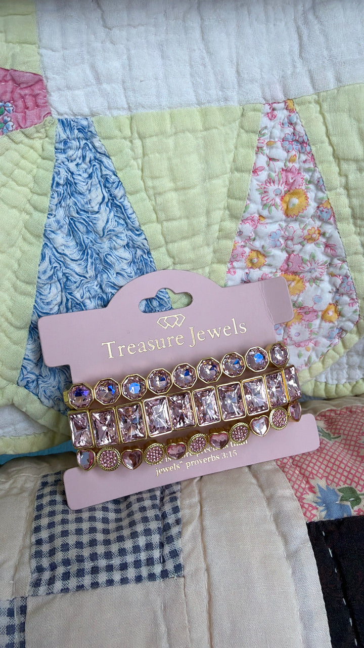 Pink in Love Bracelet Stack