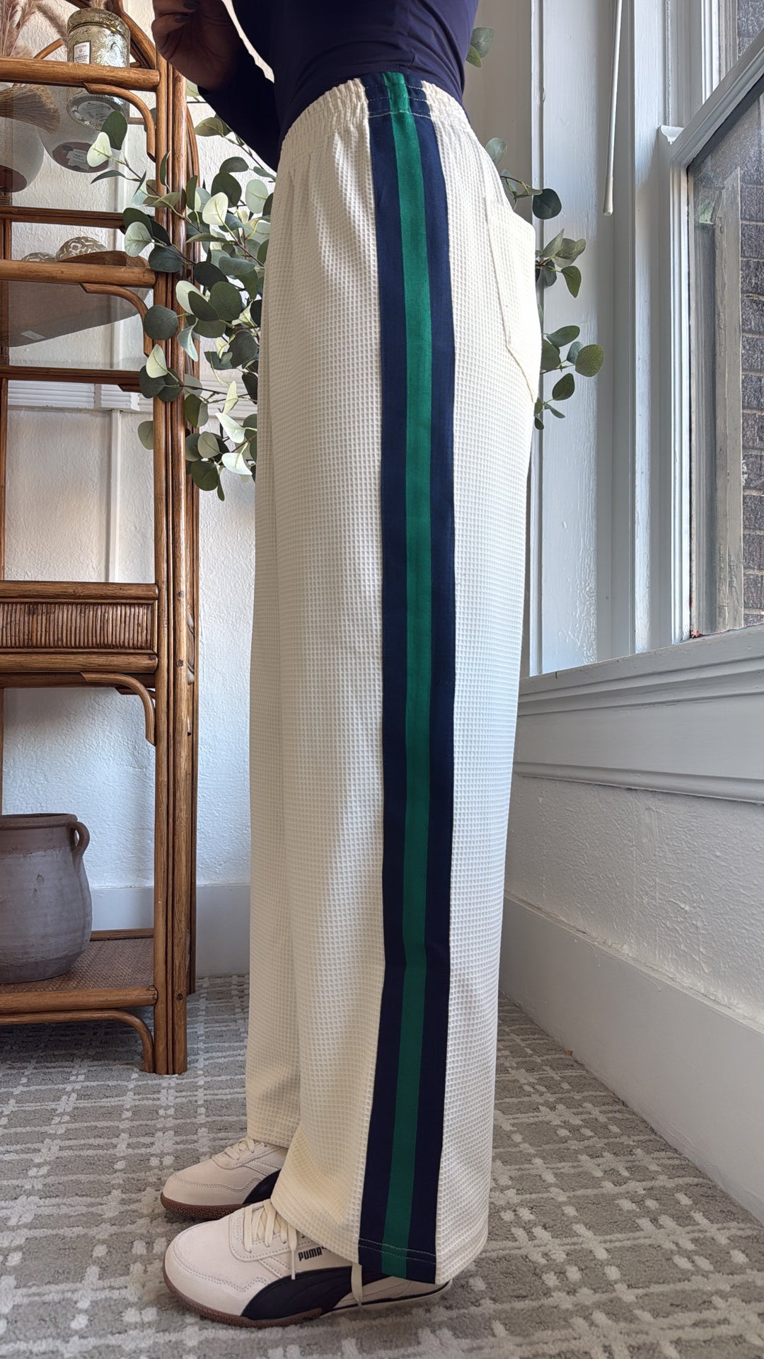 Day Dream Waffle Knit Pant, Cream