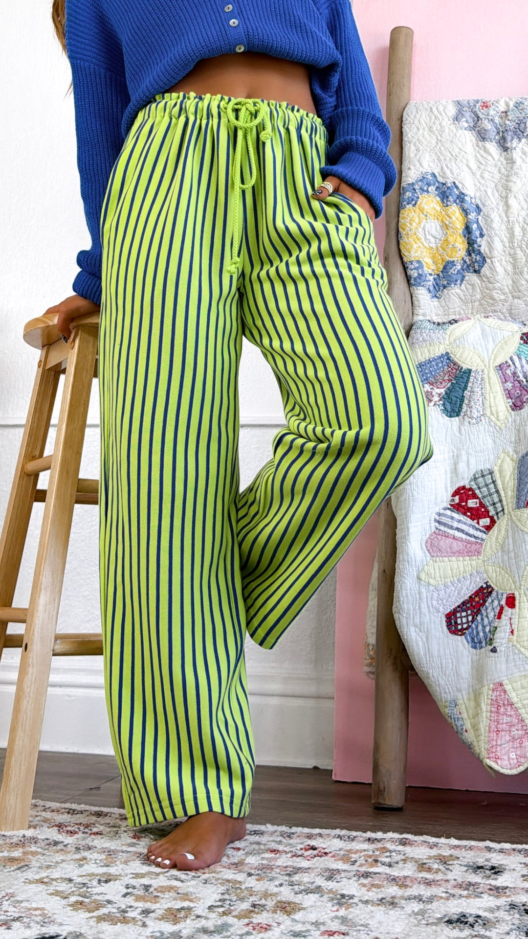 ECB Exclusive: The Signature Pants, Lime/Cobalt
