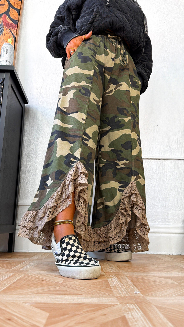 Vintage Camo Lace Pants