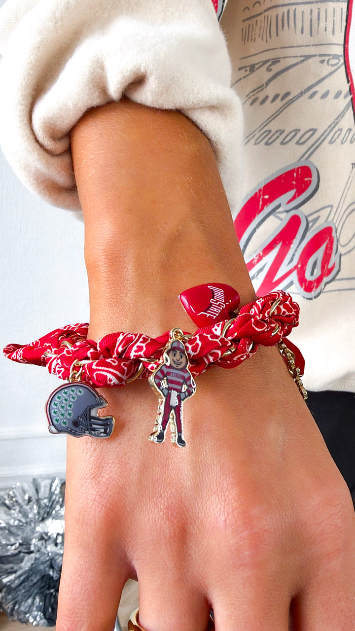Ohio Bandana Charm Bracelet