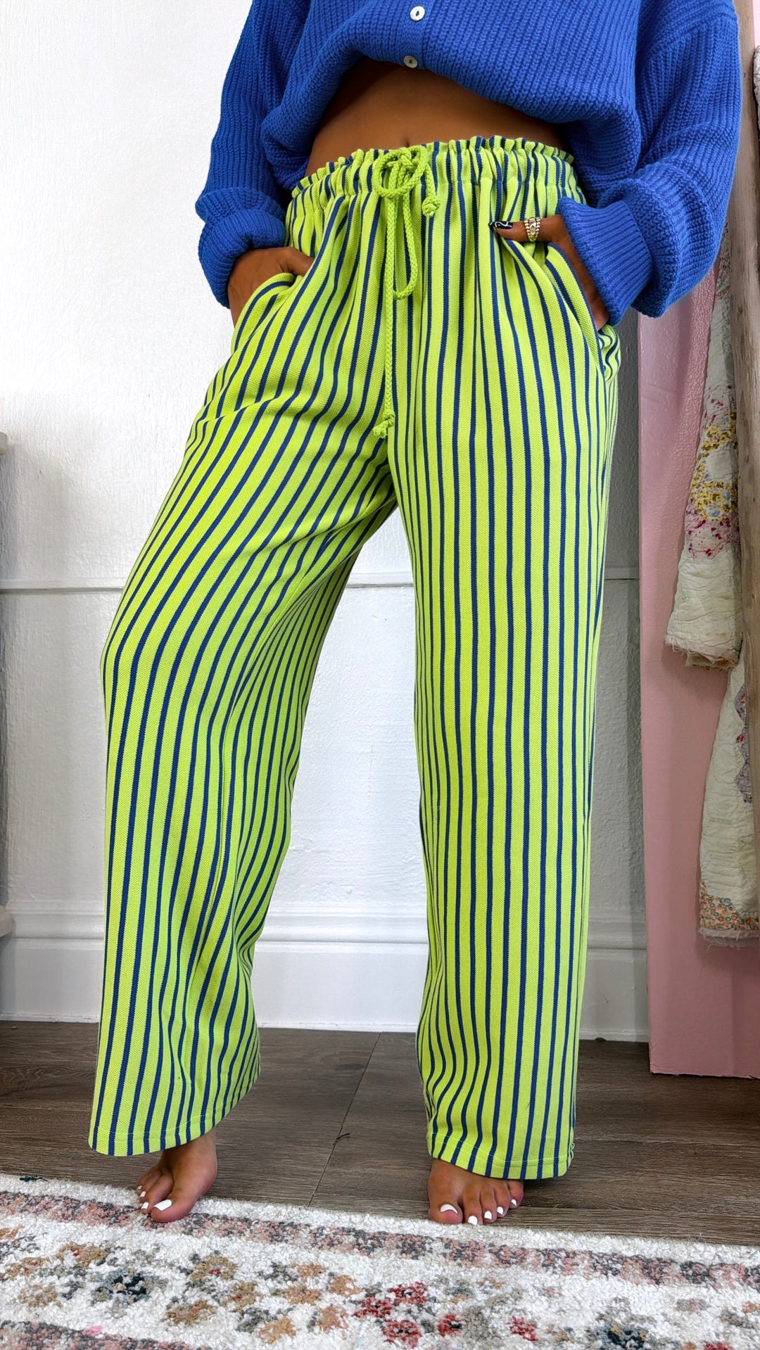 ECB Exclusive: The Signature Pants, Lime/Cobalt