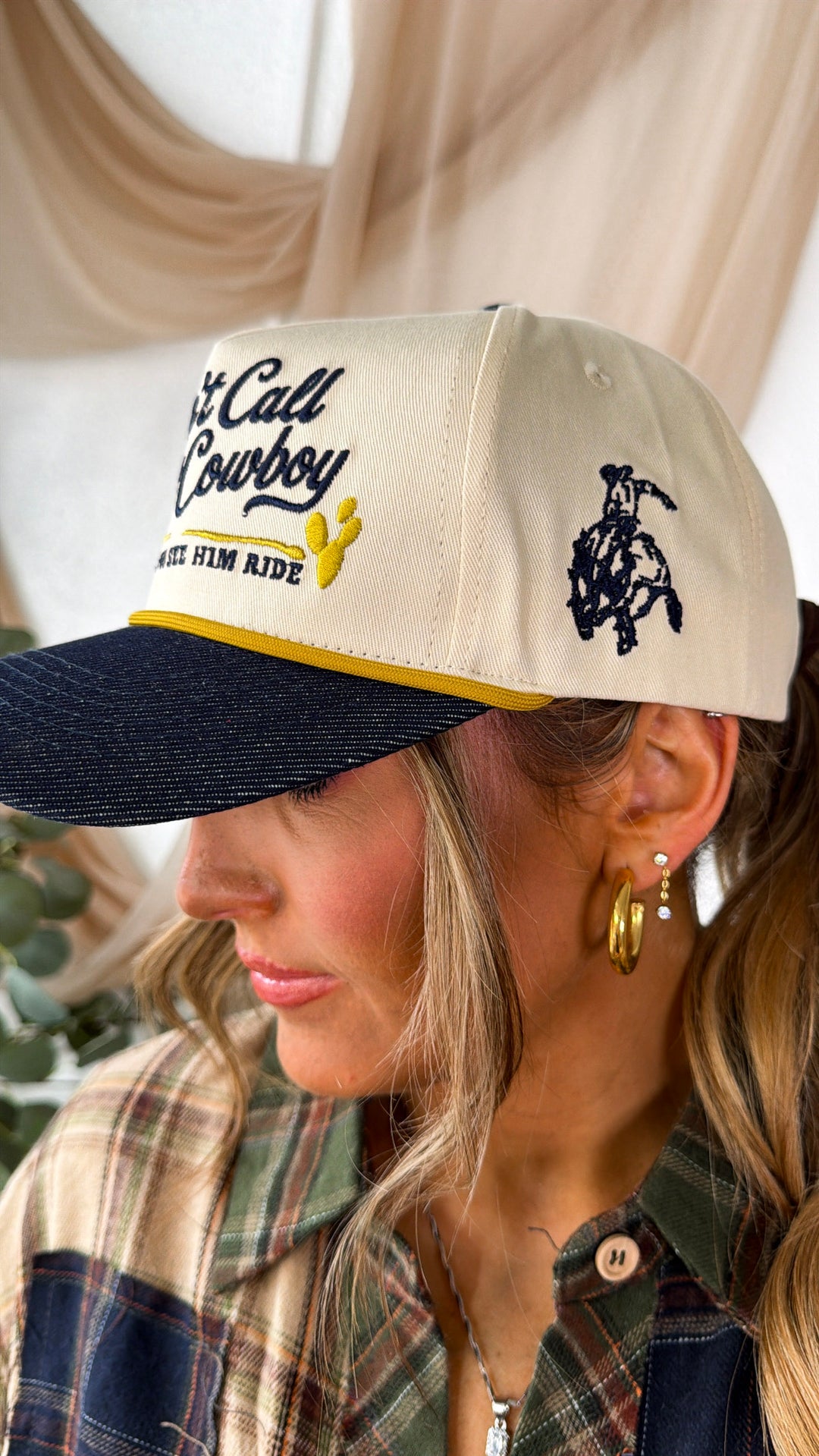 Don't Call Him A Cowboy Trucker Hat