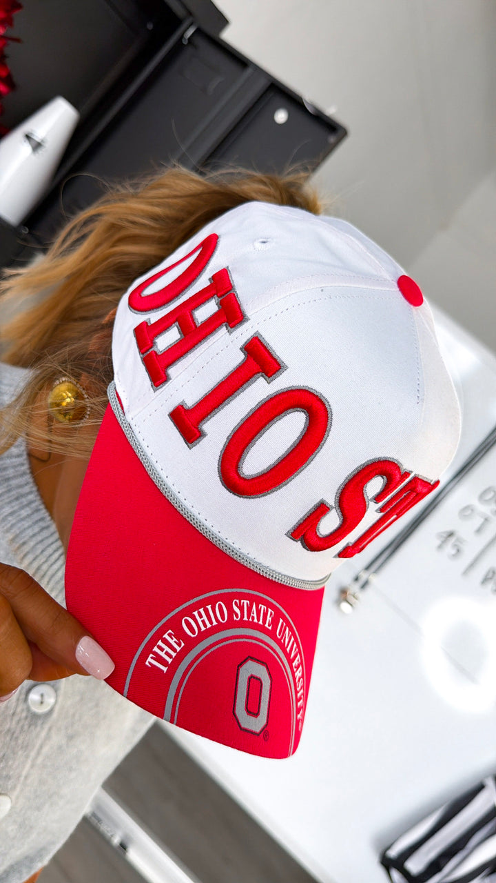 Ohio State Game Day Glory Cap, White/Red