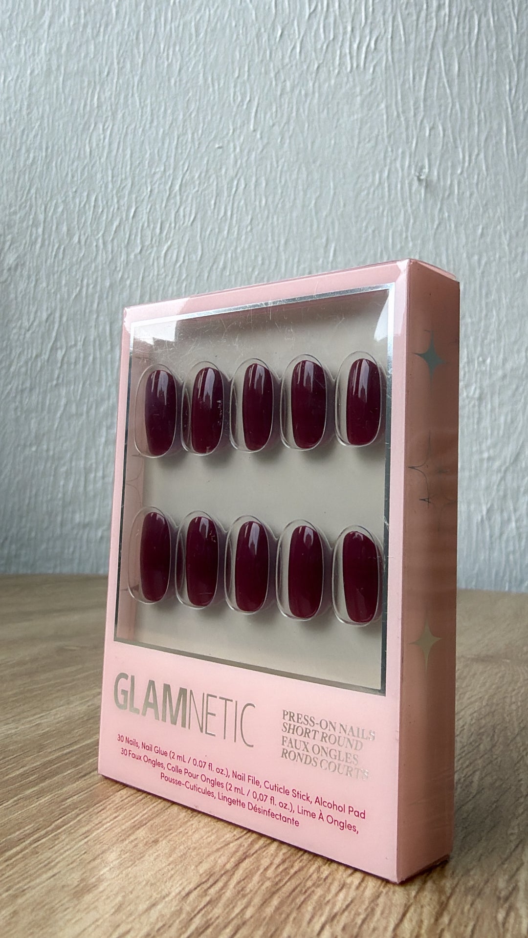 Glamnetic Press On Nails, Berry Maroon
