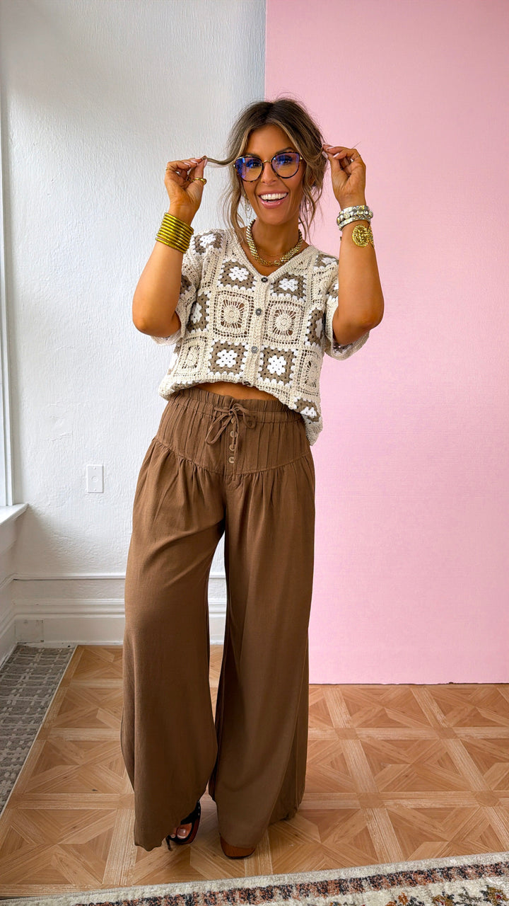 Soft Sands Linen Pants, Toffee