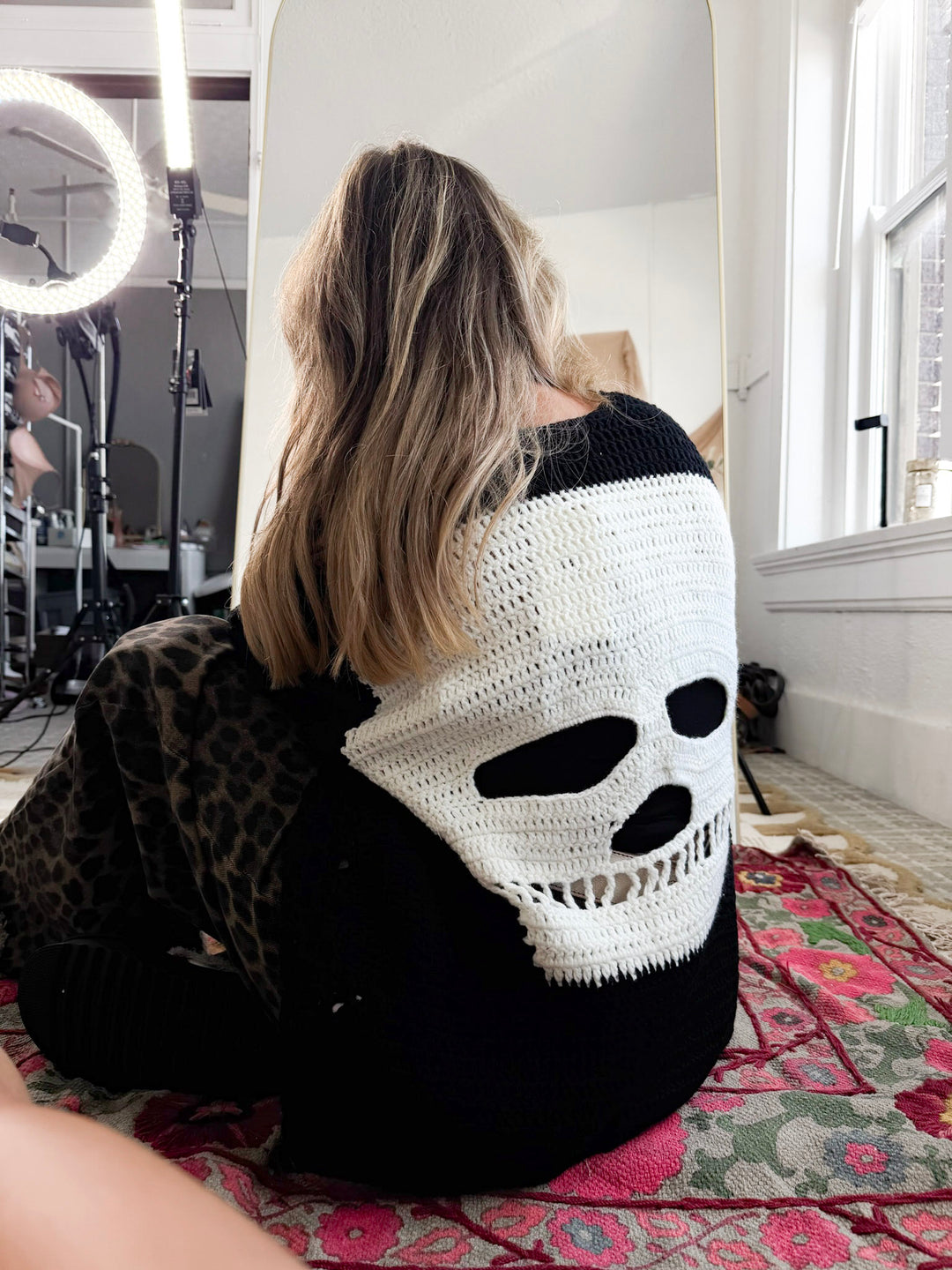 Dressed In Skulls Cardigan, Black