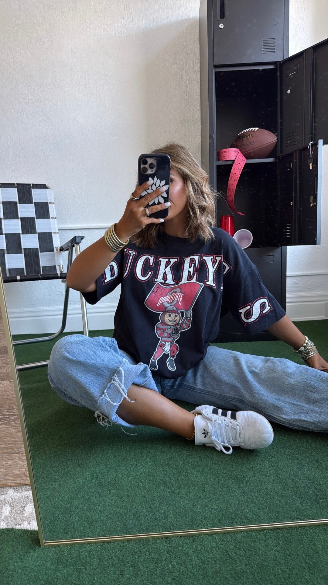 Split OSU Tee, Black