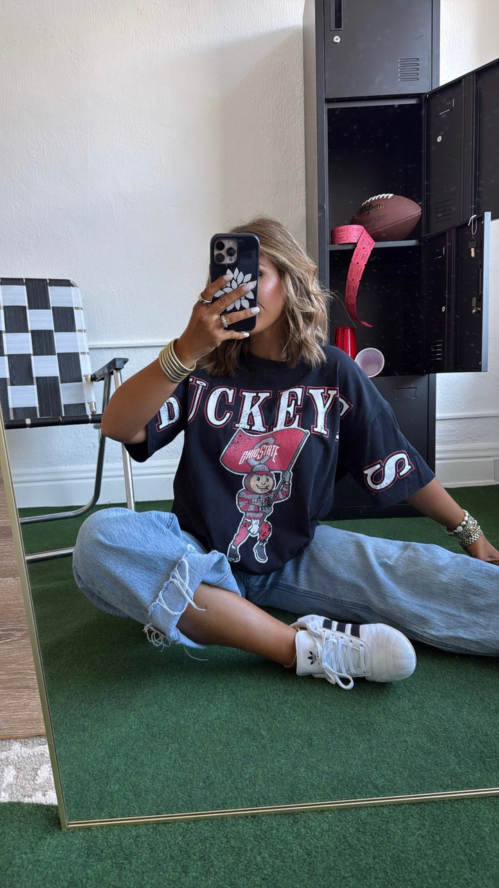 Split OSU Tee, Black