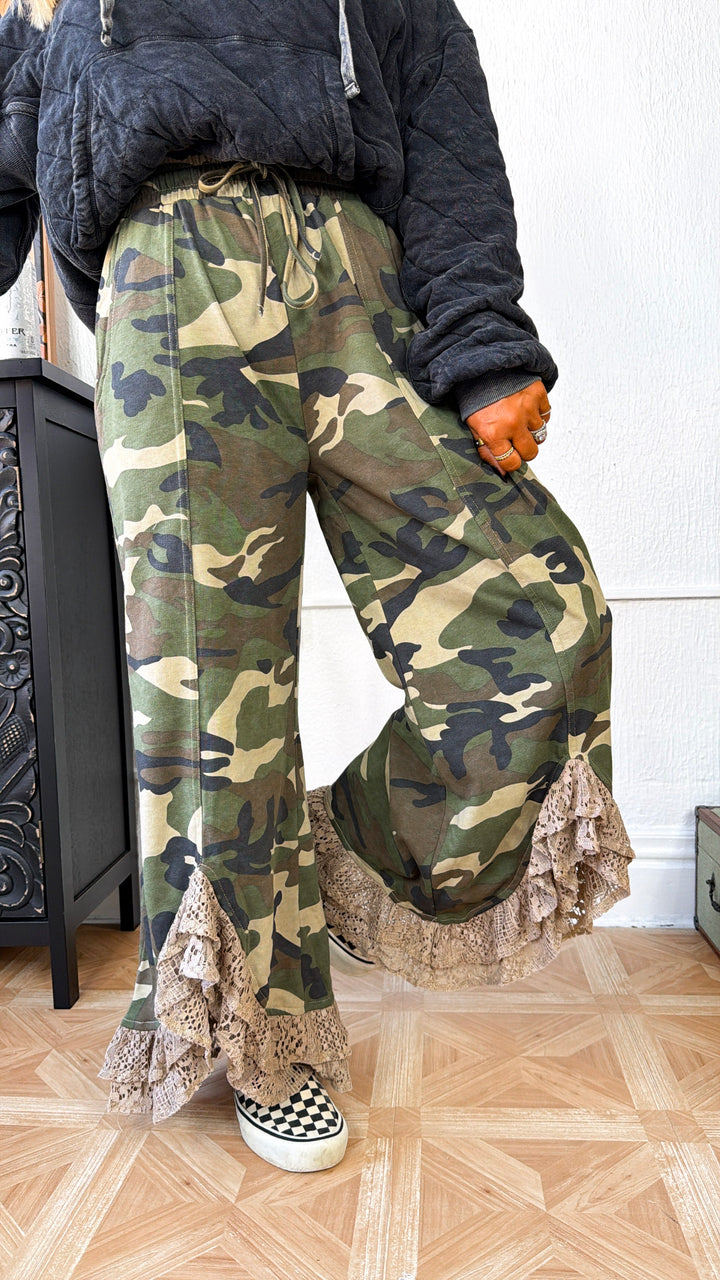 Vintage Camo Lace Pants