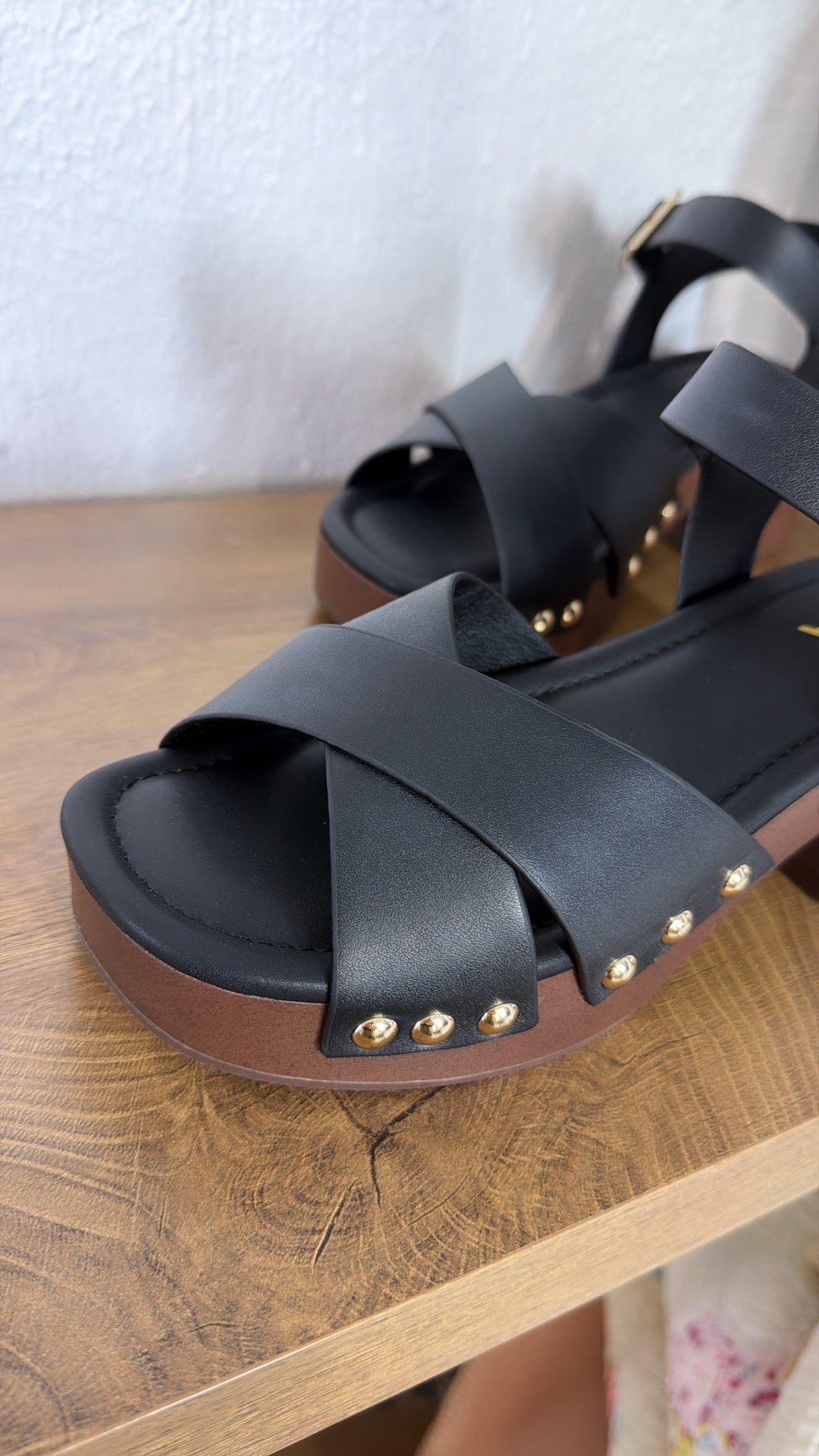 The Classic Stud Heel, Black