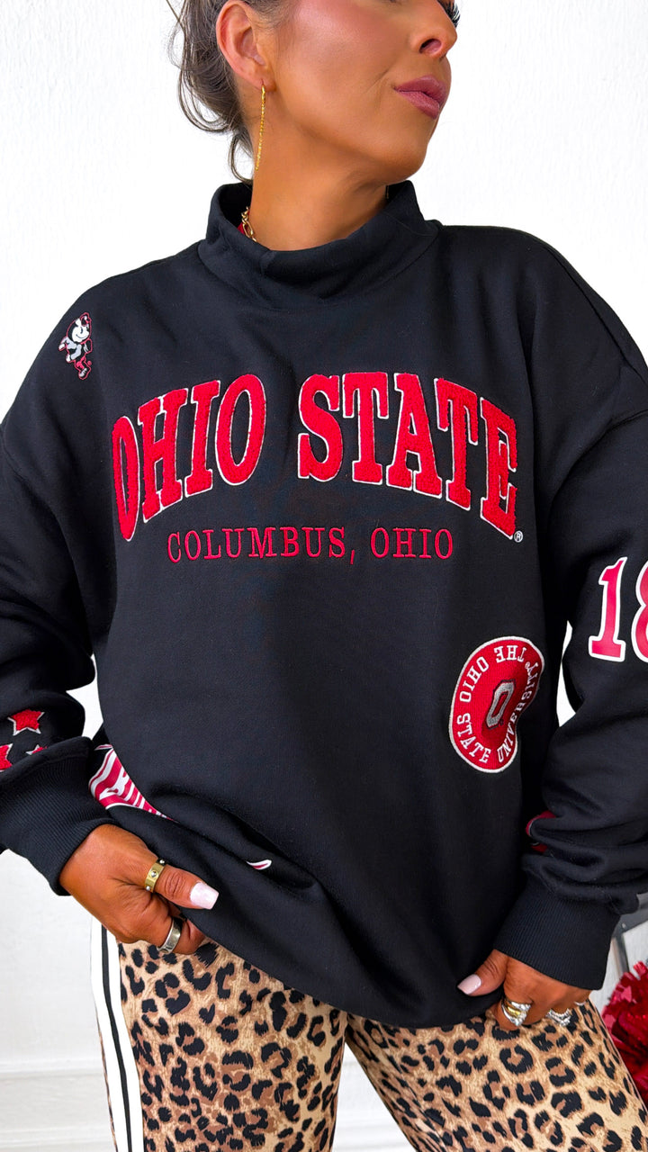 Saturday in Columbus Ohio State Crewneck, Black