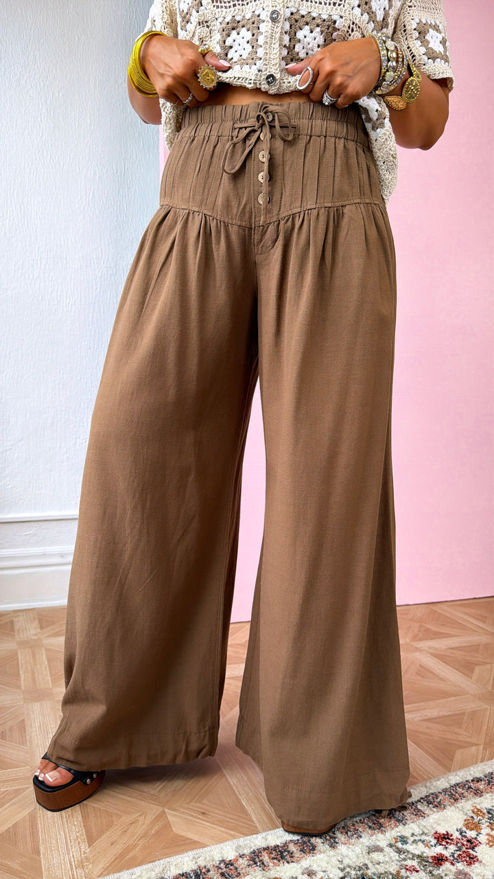 Soft Sands Linen Pants, Toffee