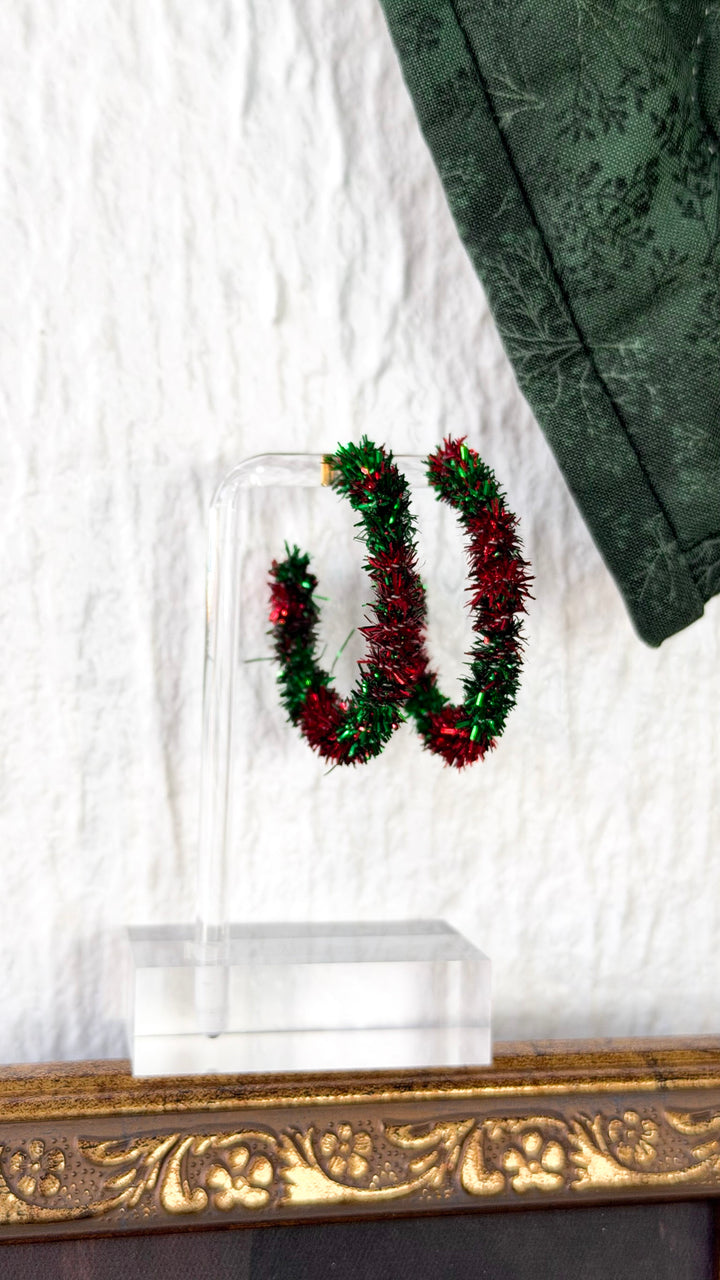 Christmas Tinsel Wreath Hoops, Multi