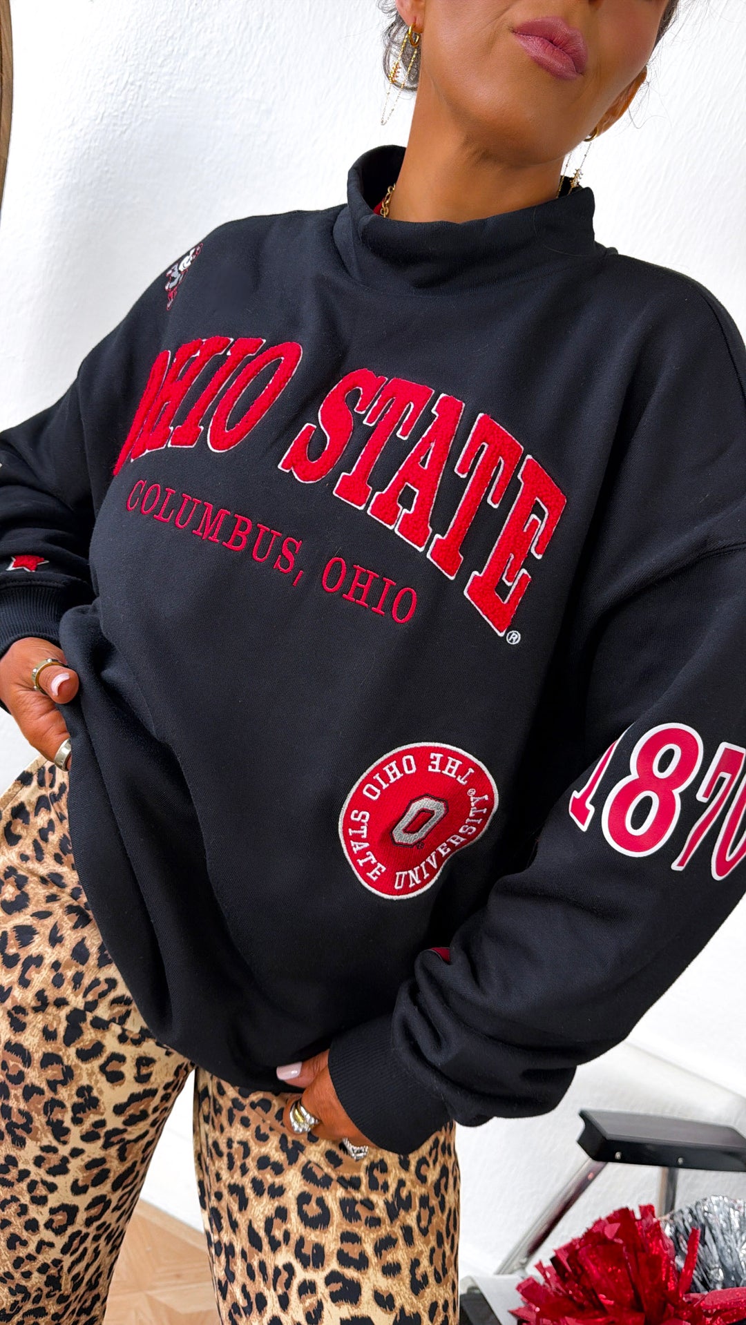Saturday in Columbus Ohio State Crewneck, Black