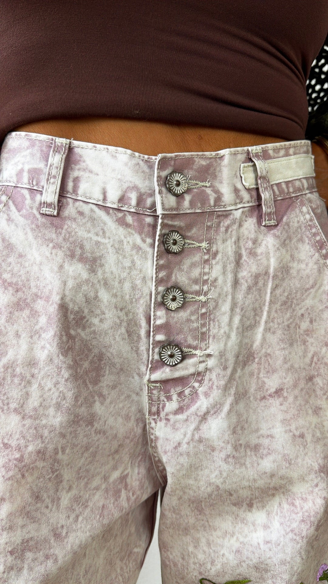 Marbled Sunflower Joggers, Mauve Marble