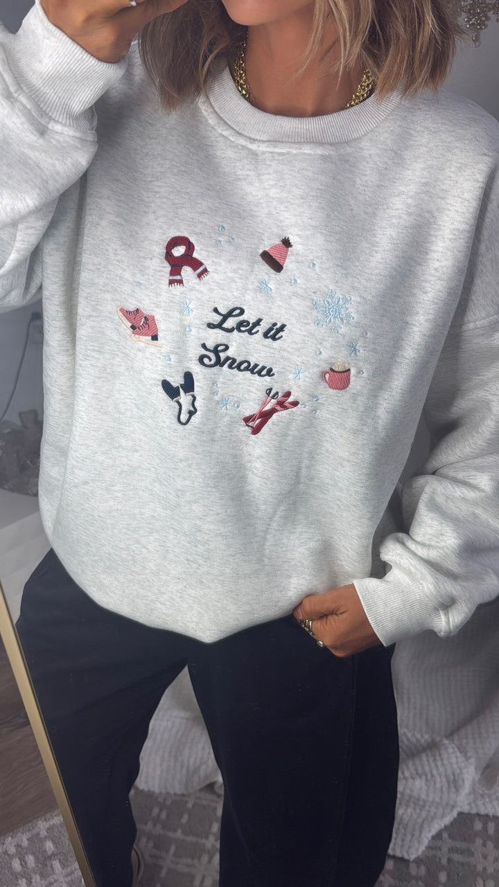 Winter Skis Crewneck, Melange