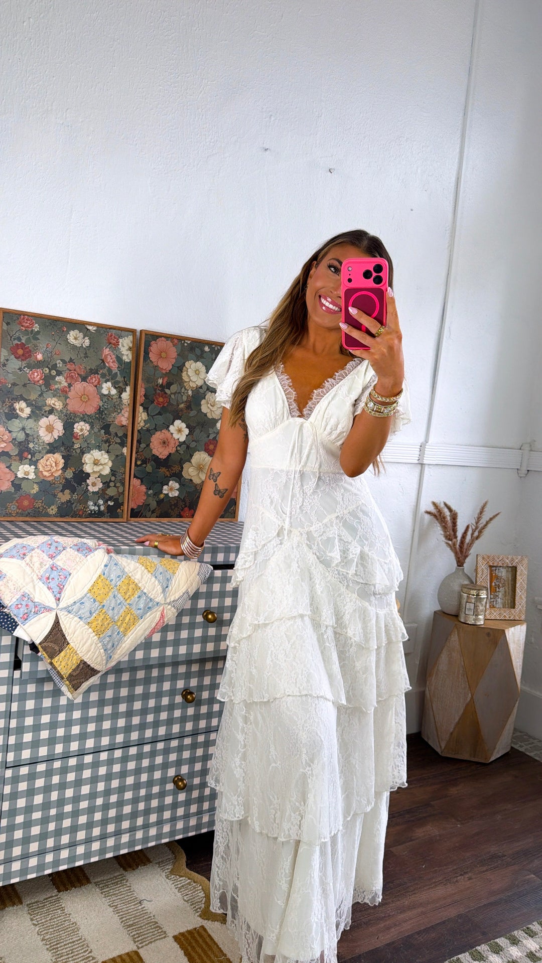 Soft Cloud Ruffle Dress, Ivory