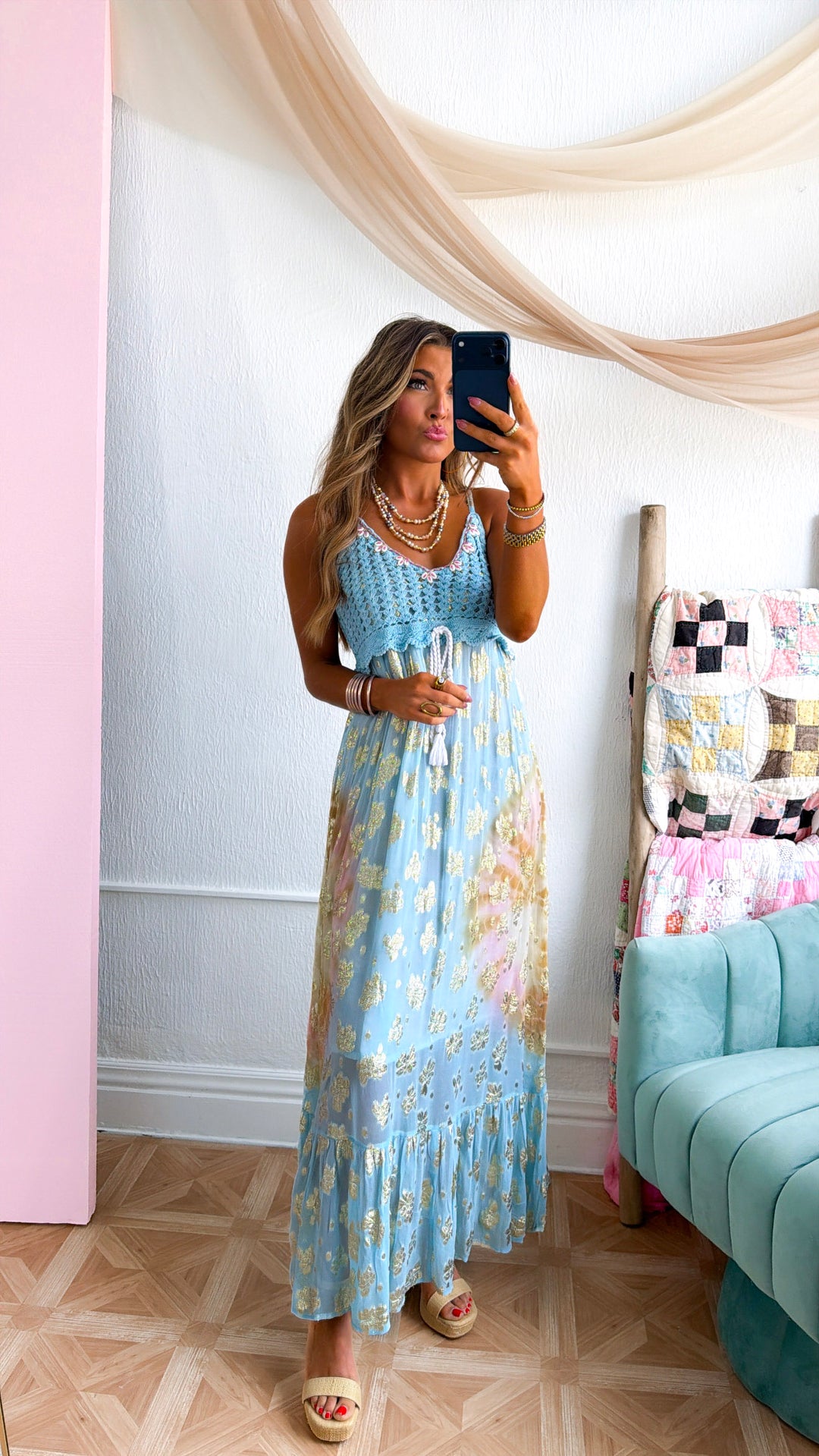 Lavender Fields Maxi Dress, Sky Blue Everyday Chic Boutique Lavender Fields Maxi Dress, Sky Blue Everyday Chic Boutique