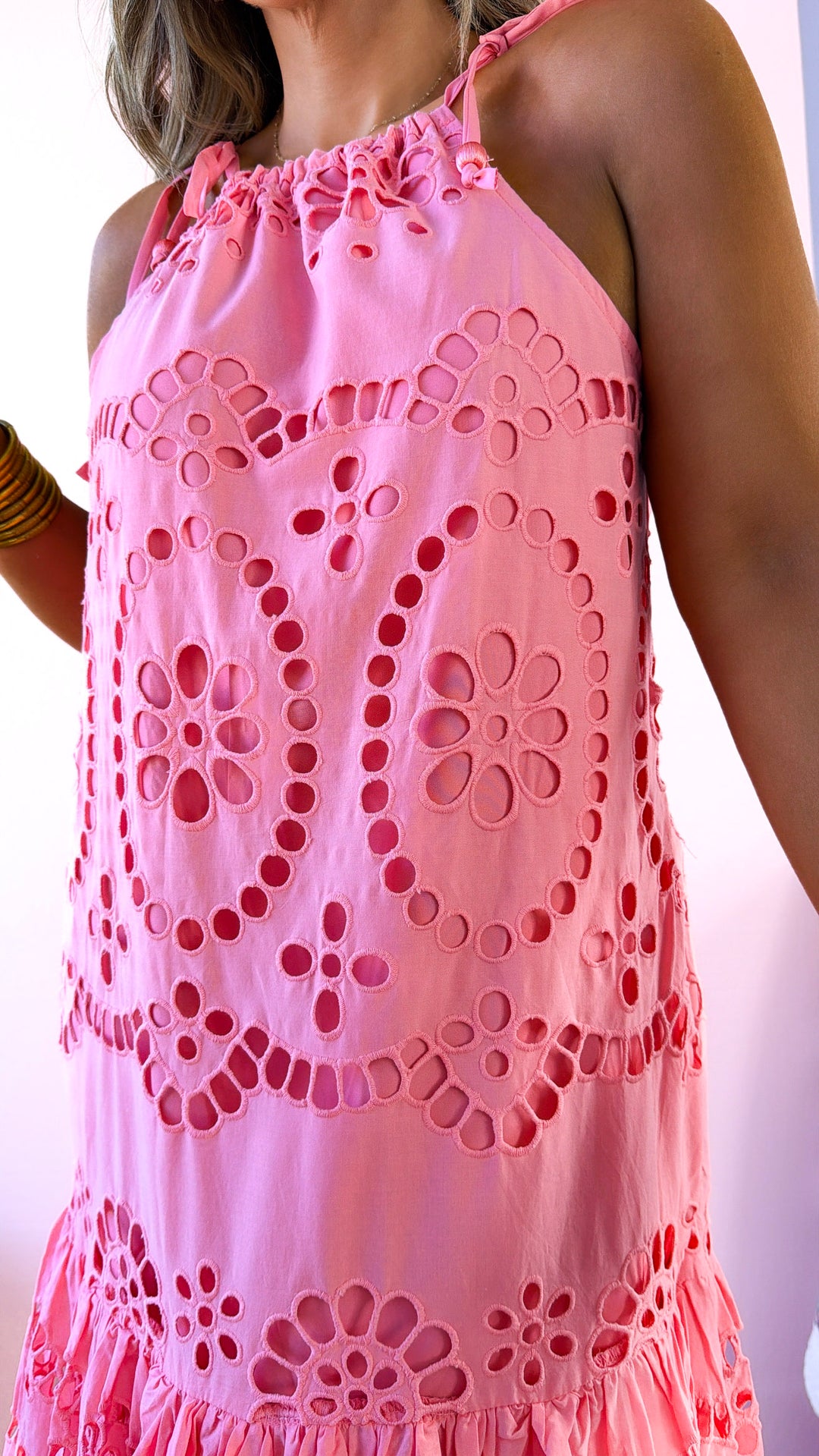 isla dress in pink ow collection OW Collection Isla Dress Pink Long Sleeveless S NWT $159