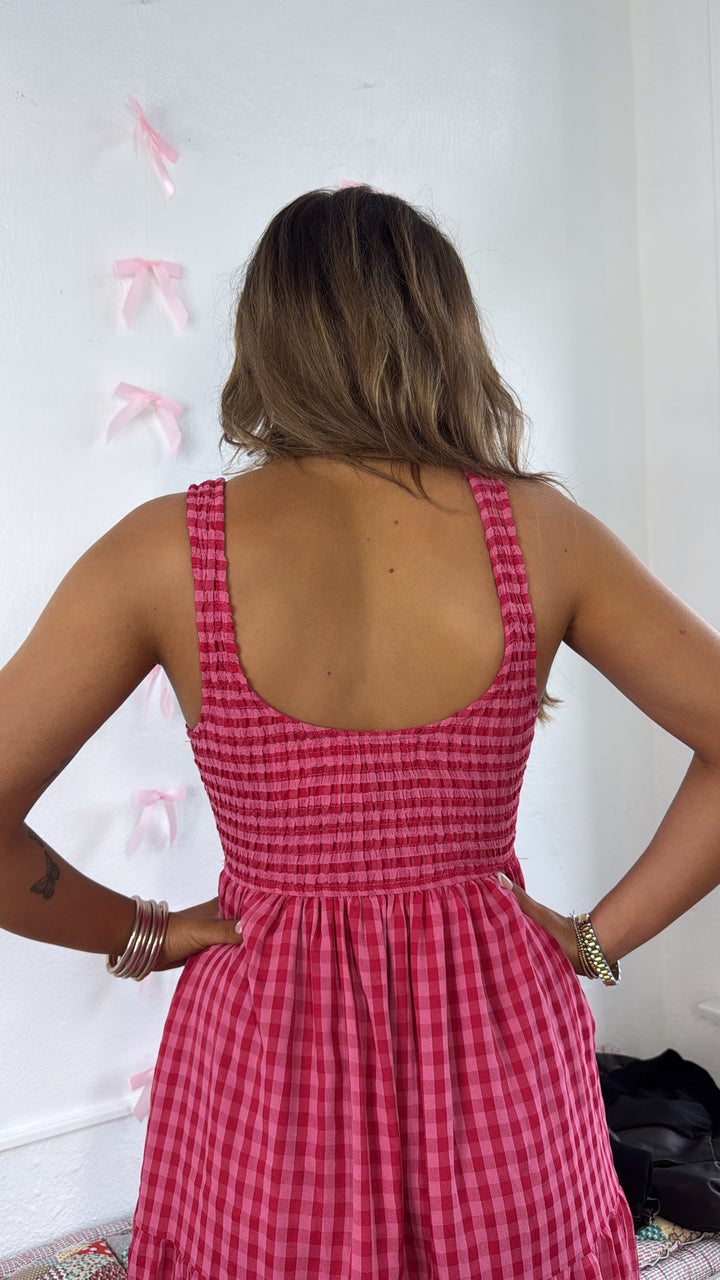 Strawberry Lemonade Maxi Dress, Fuchsia