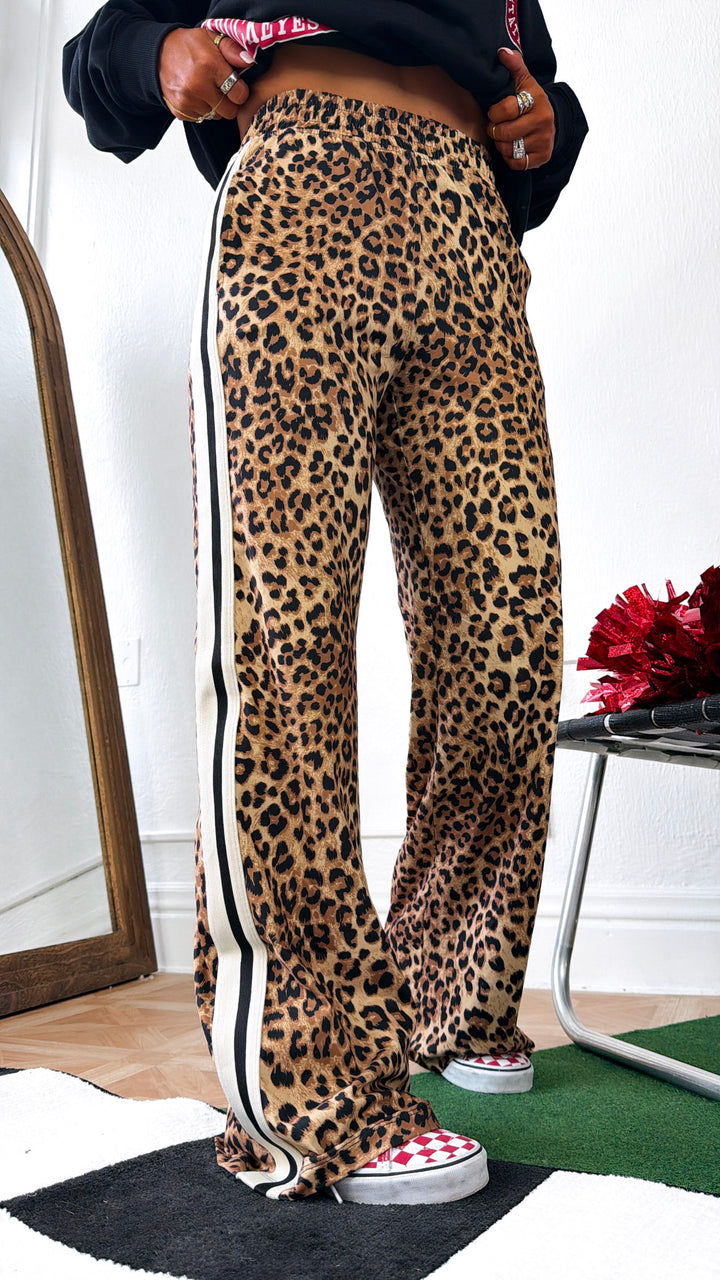 Fast Lane Leopard Pant, Black/Brown