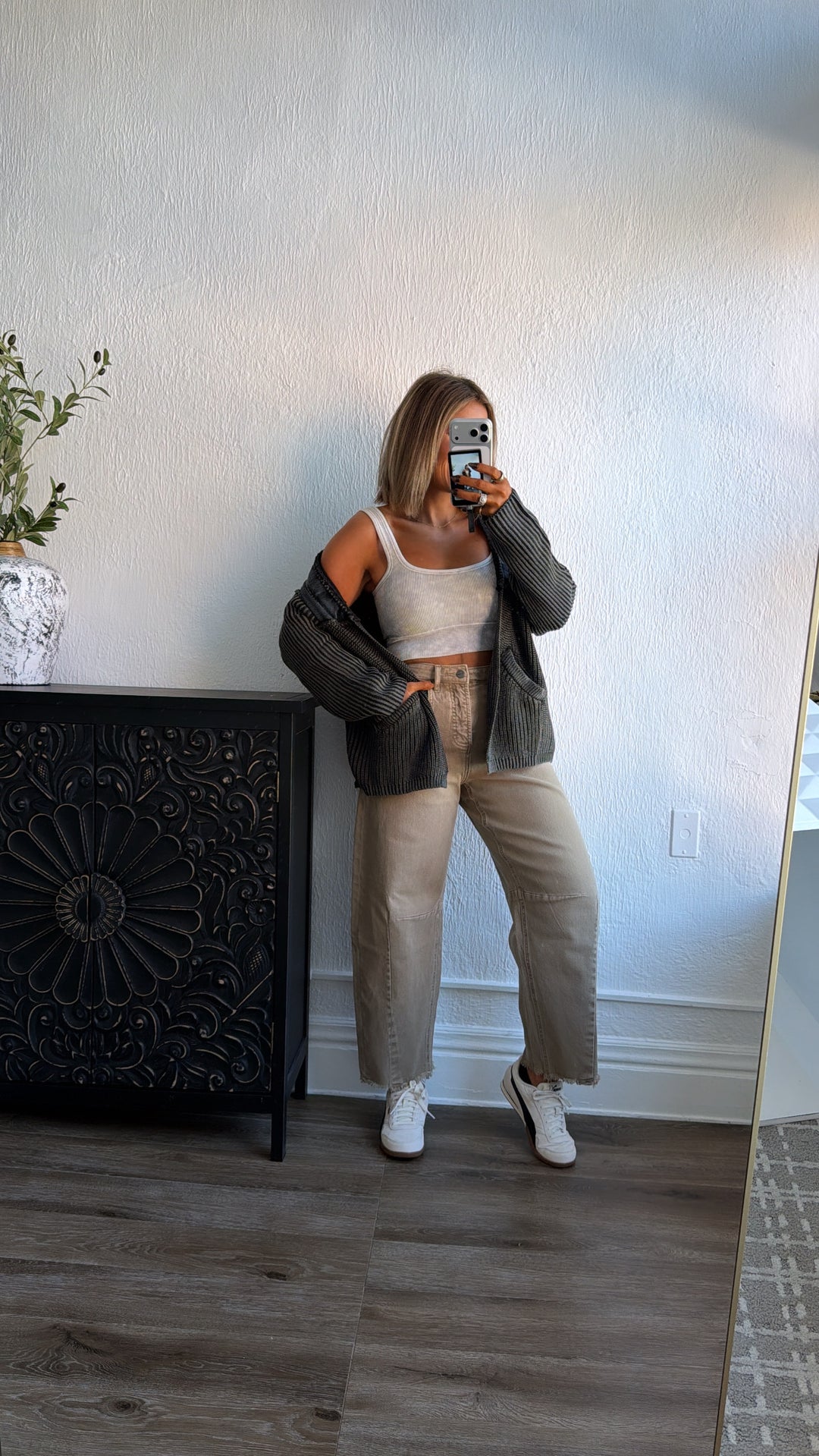 DOORBUSTER: Cable Knit Cardigan, Black