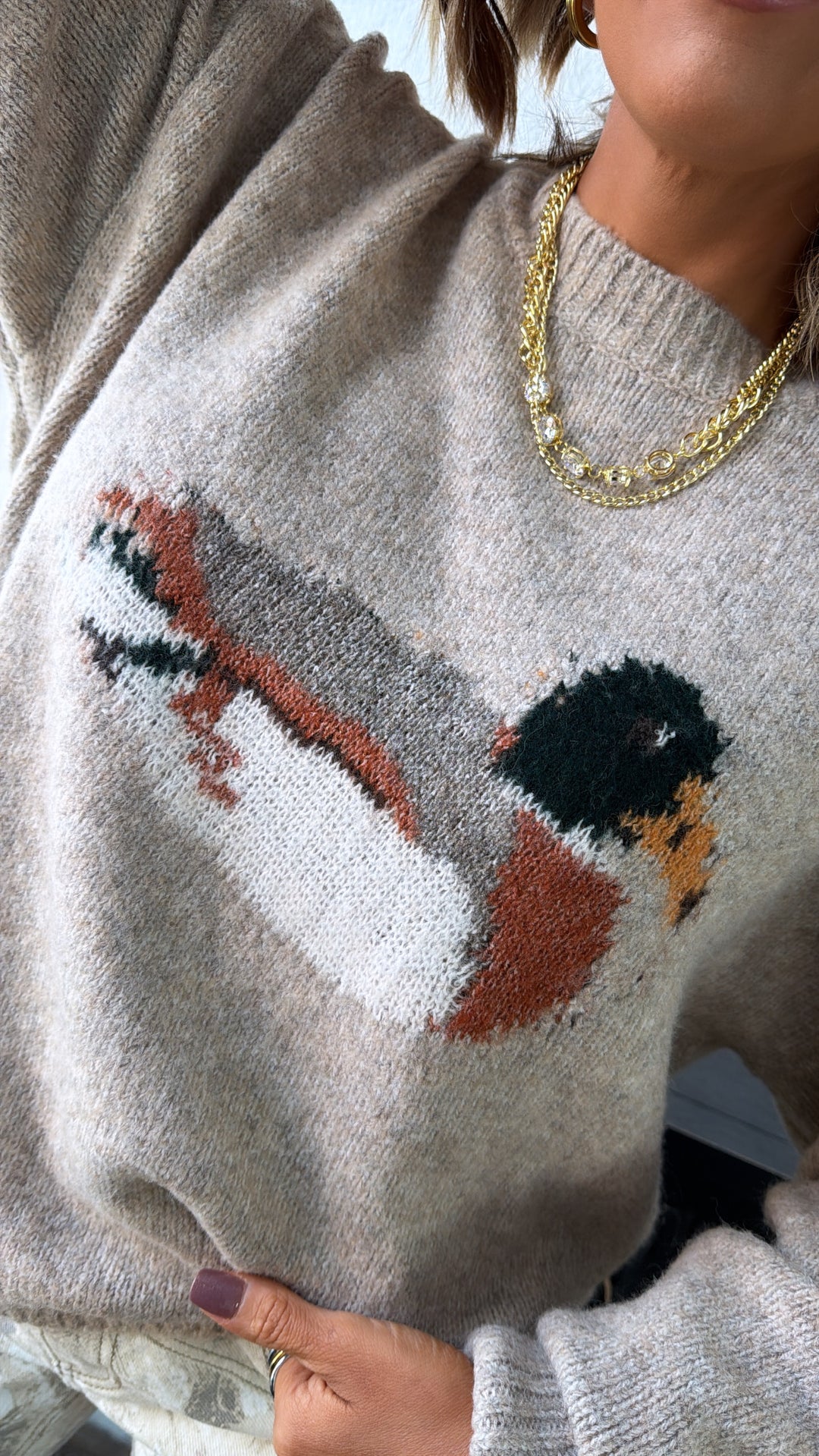 Puddle Jumper Duck Sweater, Sand