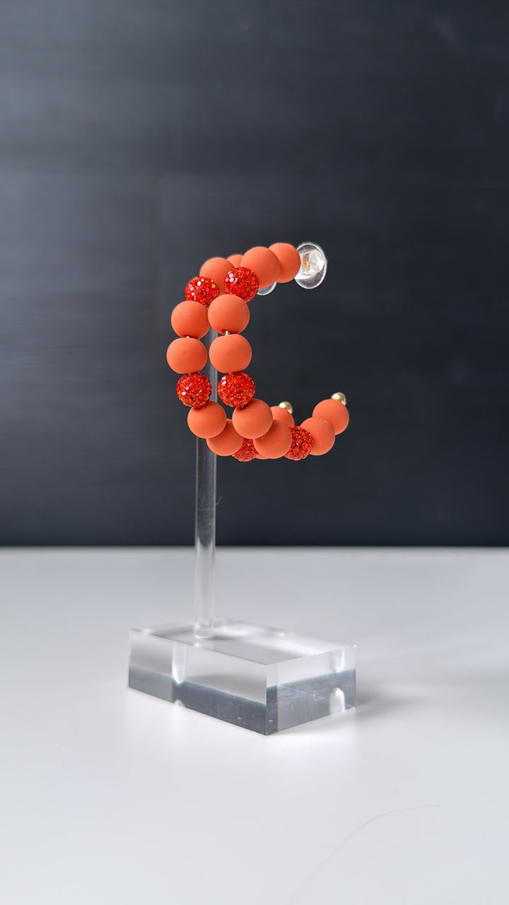 Crystal Ball Hoops, Orange