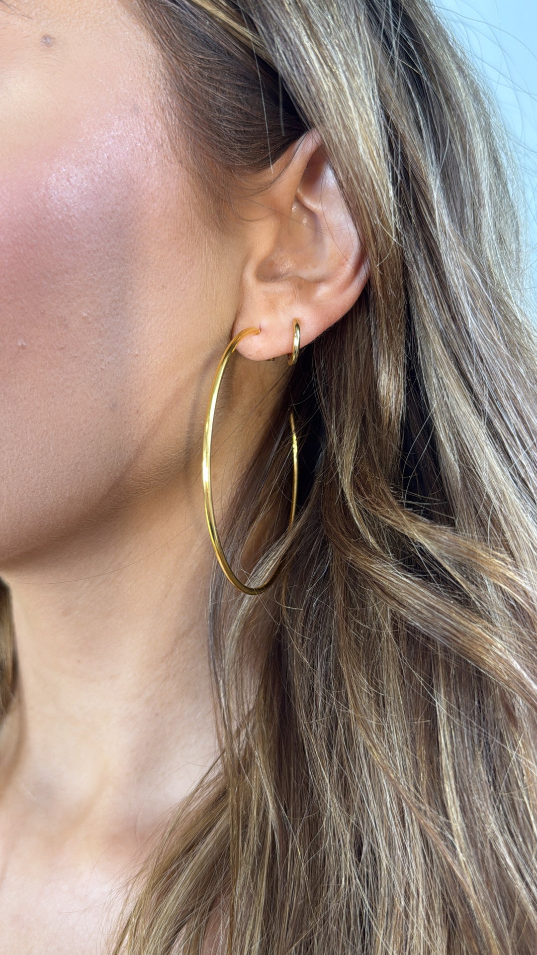 Thin Large Hoop Earring