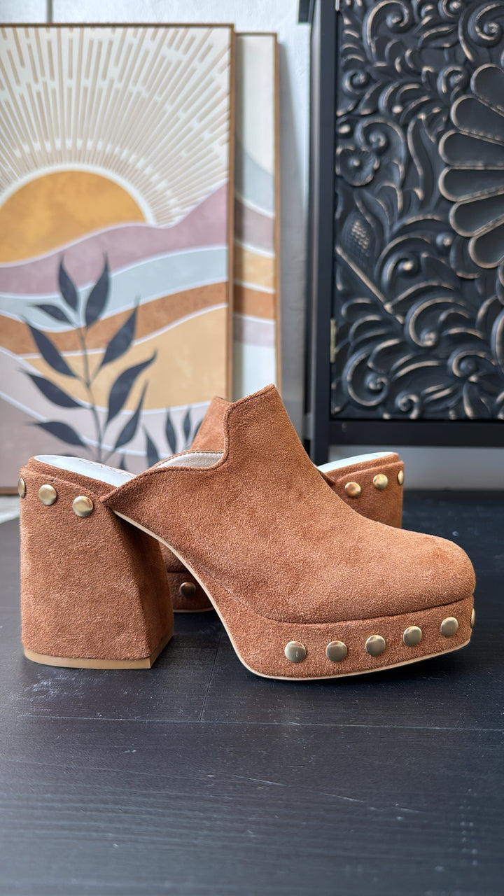 Sienna Platform Clogs, Caramel