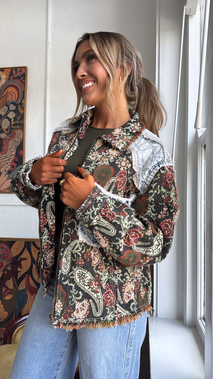 Midnight Ember Jacket, Deep Choco Multi