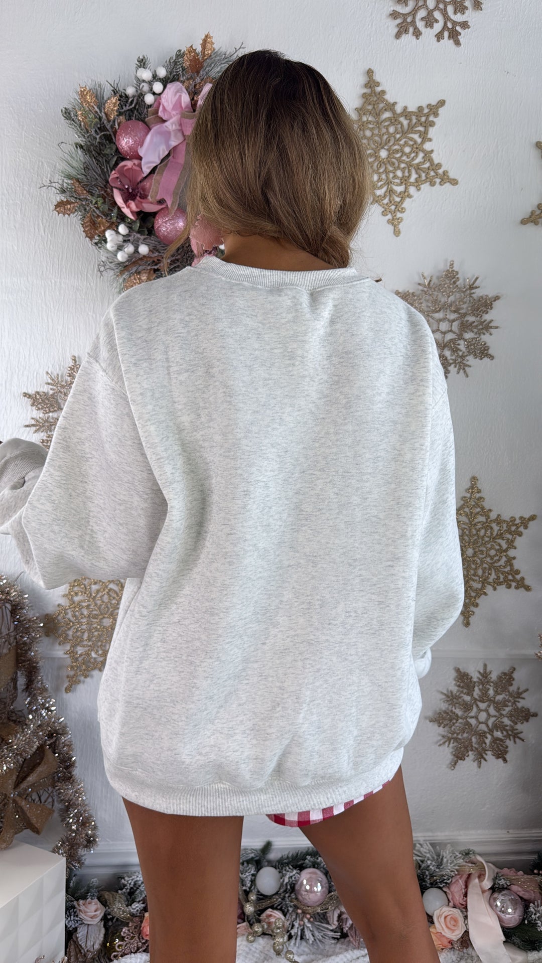 Merry Everything Graphic Crewneck, H. Grey