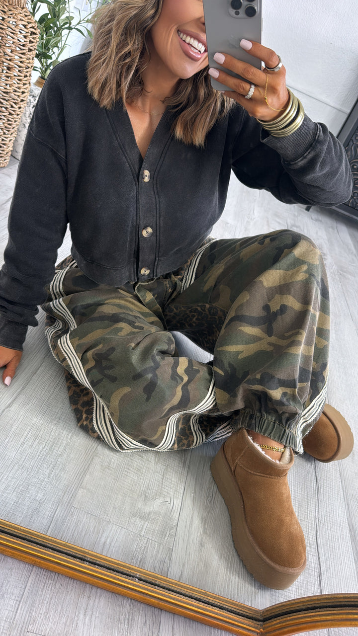 Morning Mist Knit Cardigan, Black