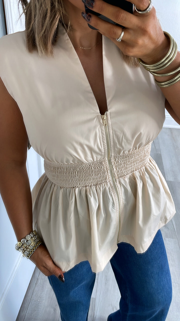 Opal Drift Blouse, Ecru