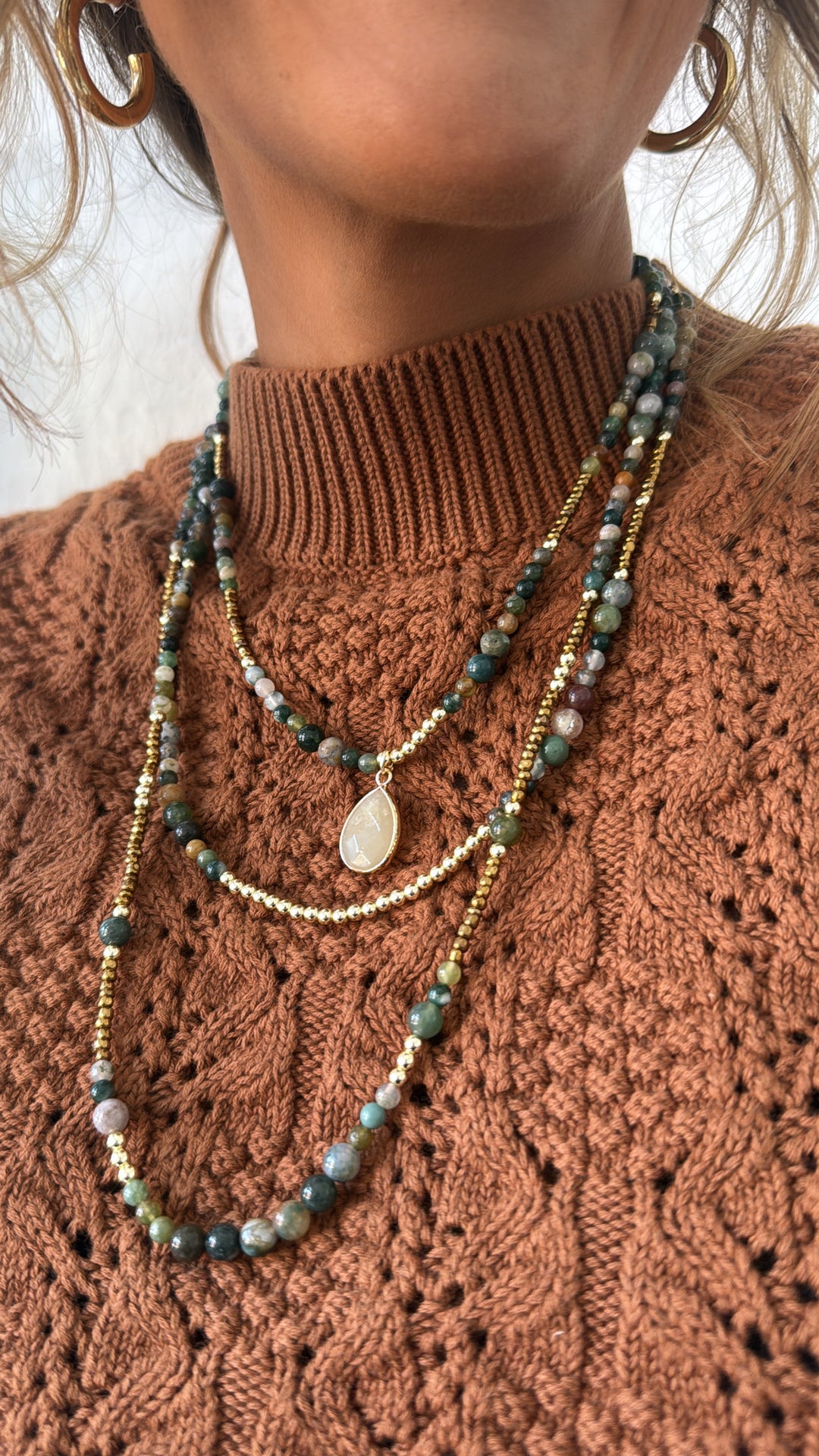 Oceans Echo Necklace, Indigo