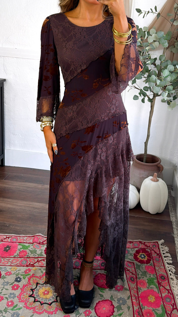 Stunning Beauty Maxi Dress, Mahogany