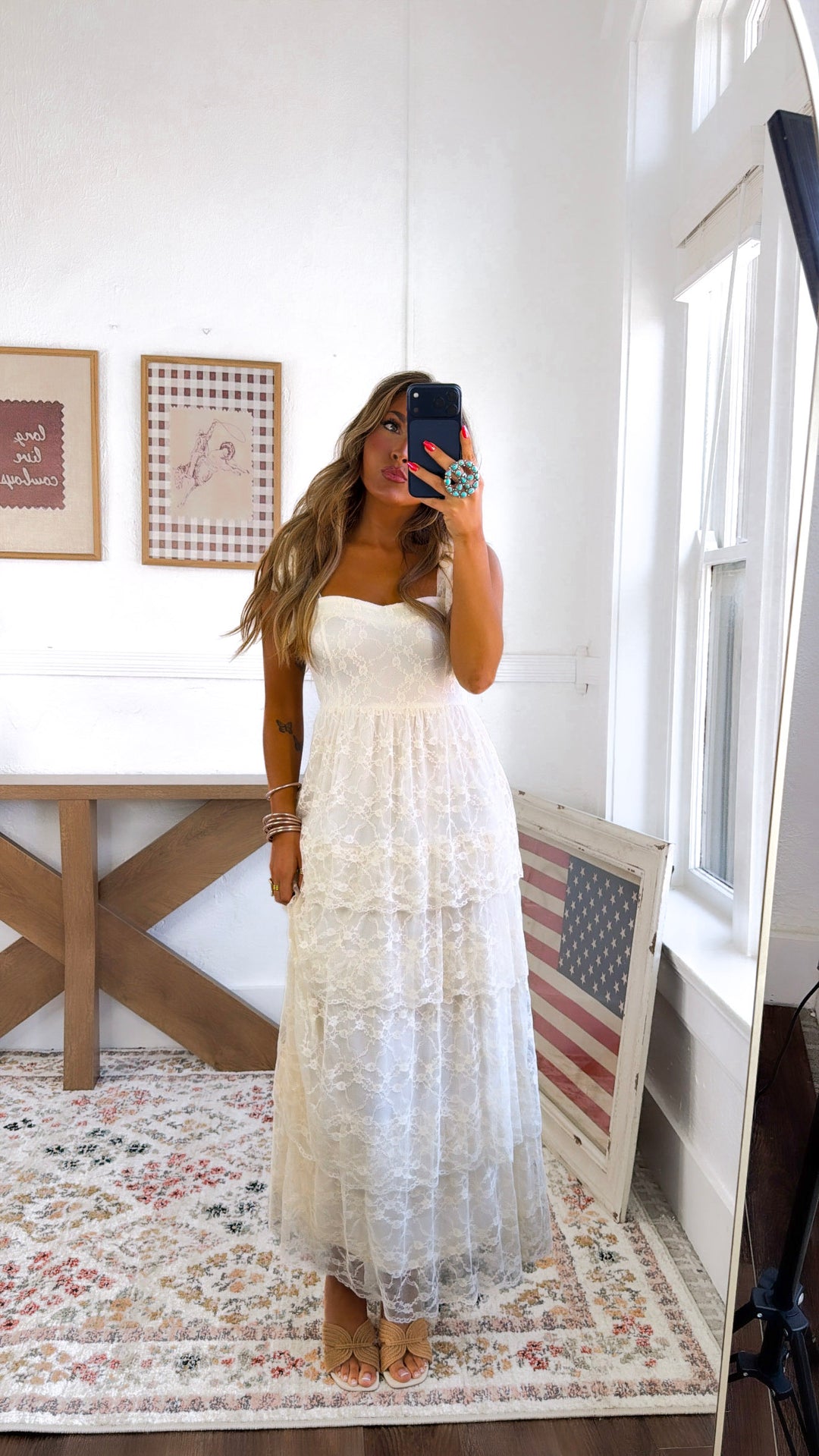 Penelope Floral Maxi Dress, Ivory Cream
