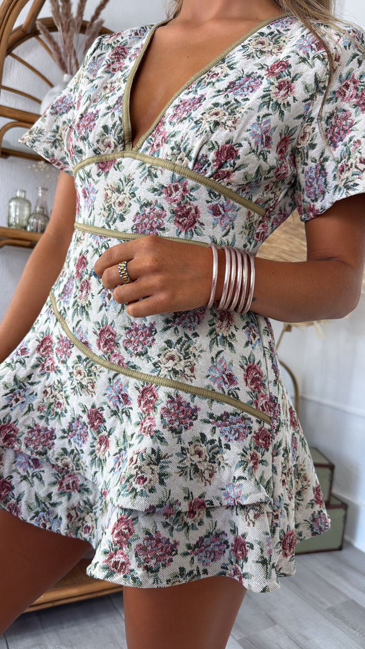 Stillwater Bloom Mini Romper Dress, Multi