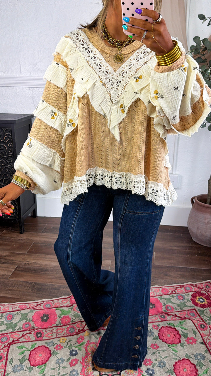 Arabella Rose Blouse, Peach Jam