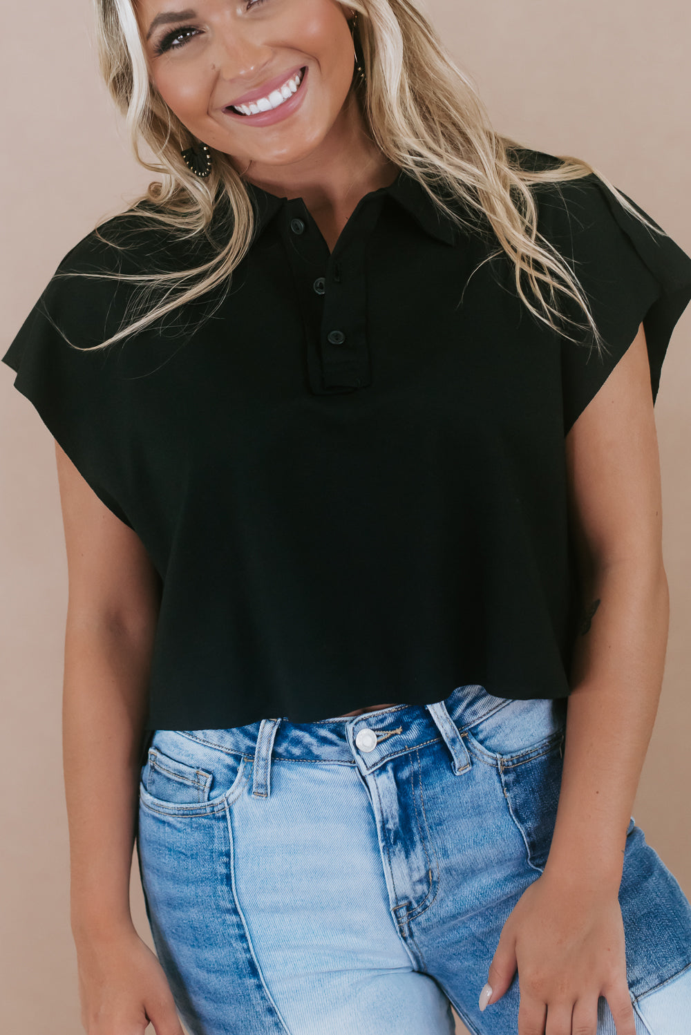 Making A Statement Oversized Top, Black