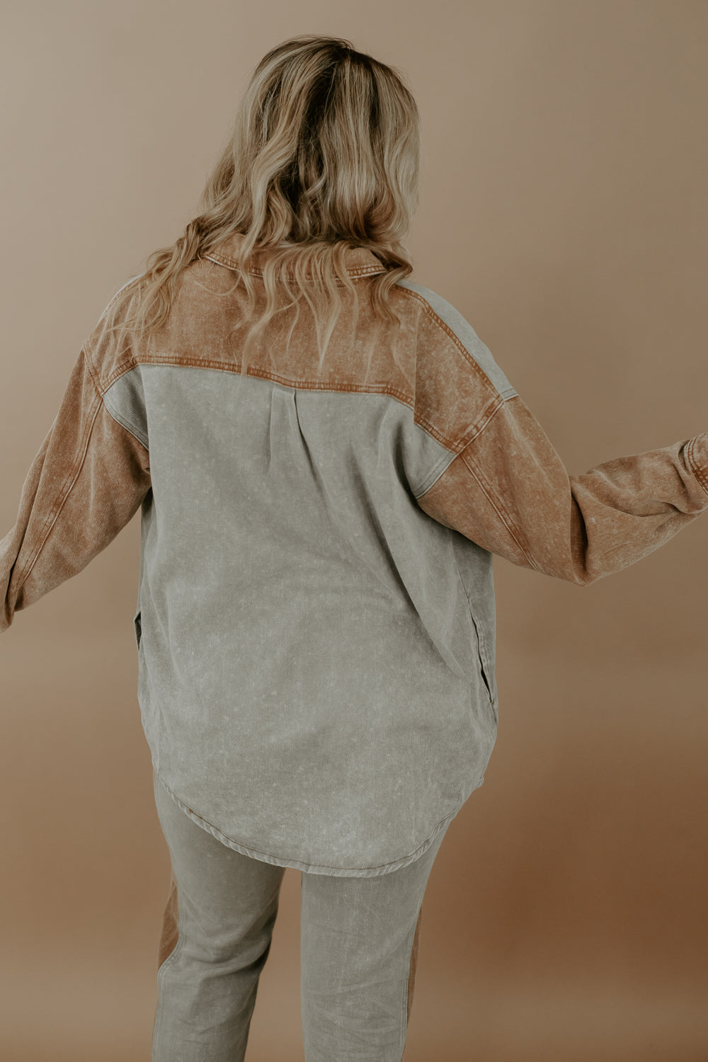Take The Streets Colorblock Jacket, Taupe/Olive