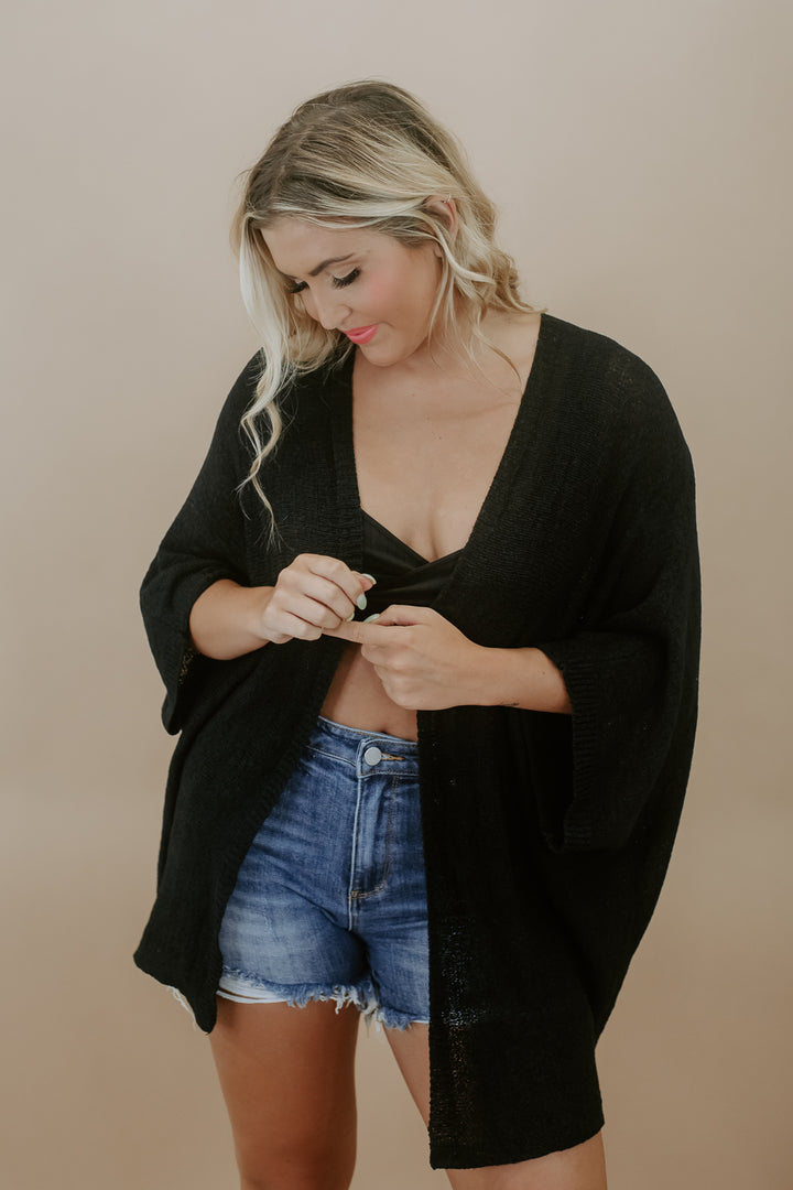All You Need Slouchy Cardi, Black