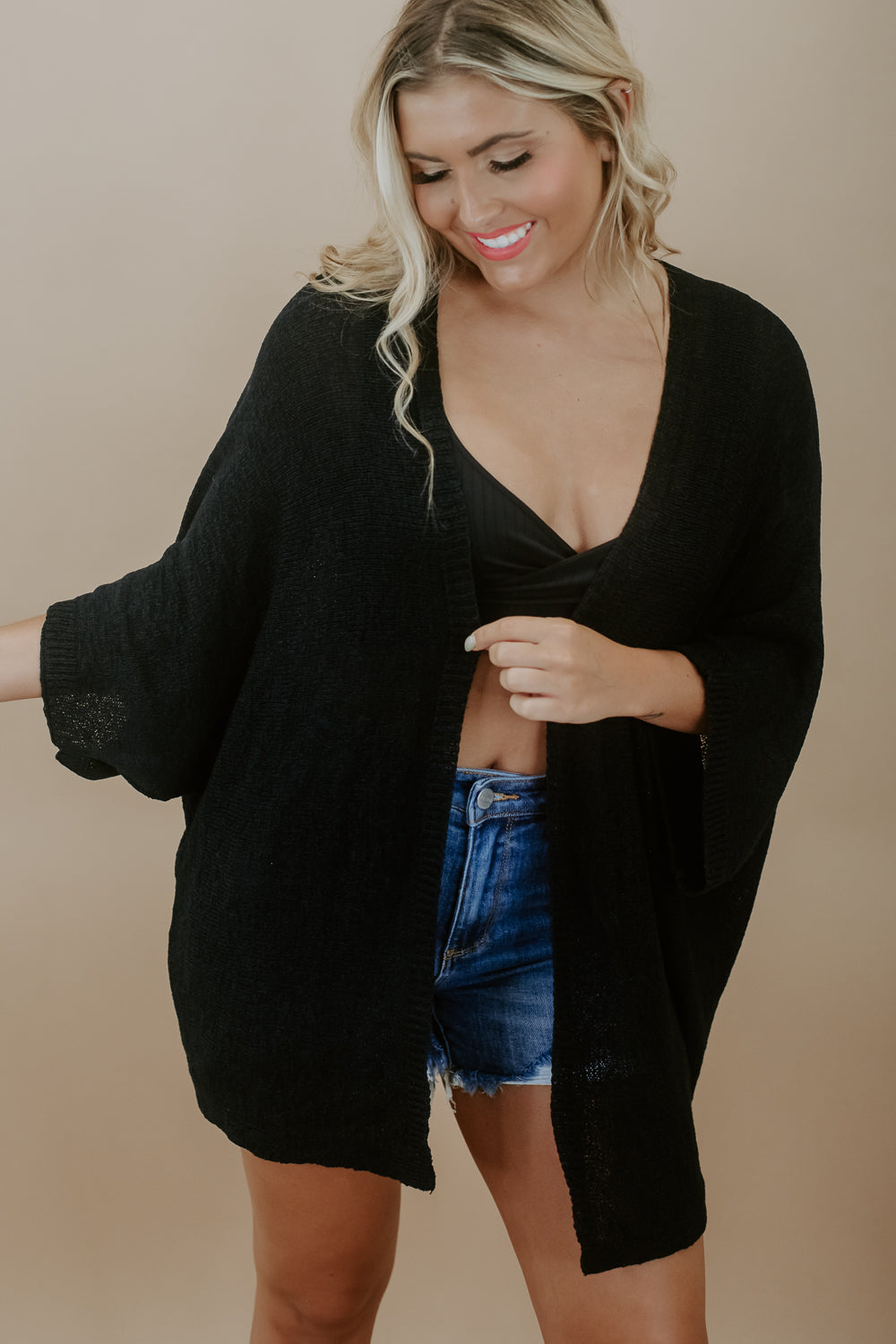 All You Need Slouchy Cardi, Black