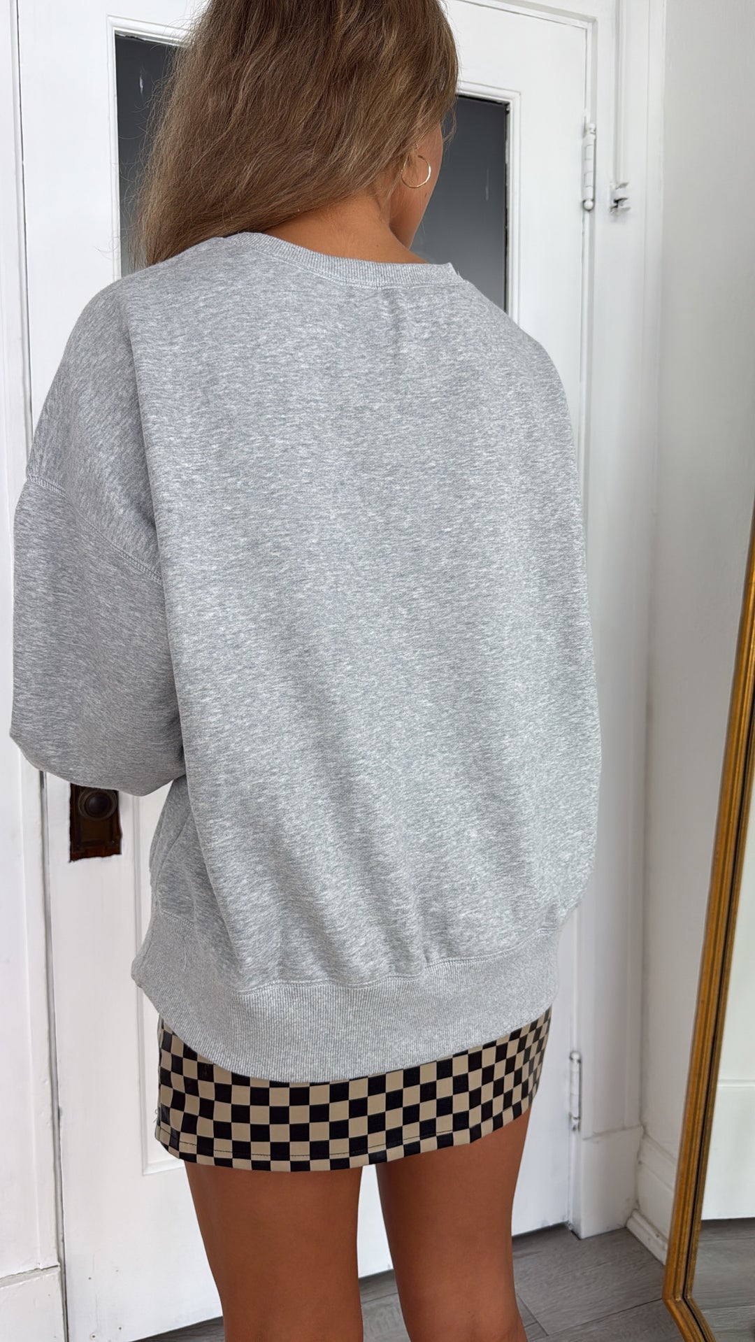 Spooky Season Boohaw Sequin Sweatshirt, Grey