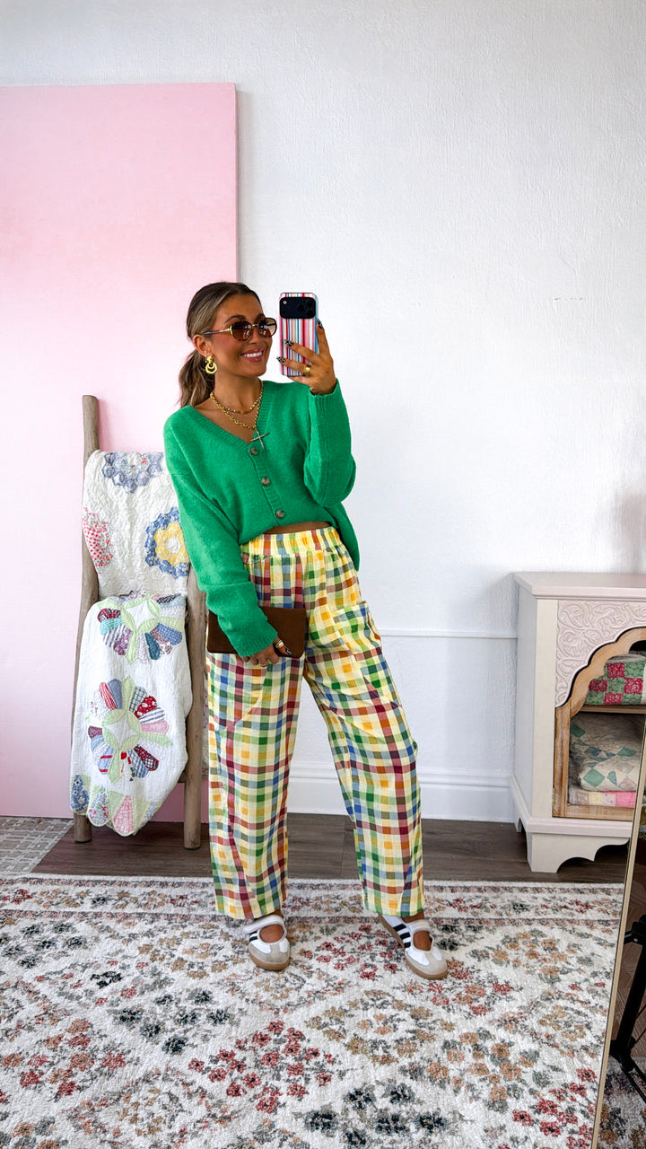 Elevated Check Trousers, Multi