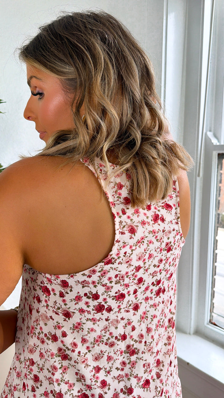 Honeylace Midi Dress, Blush Multi