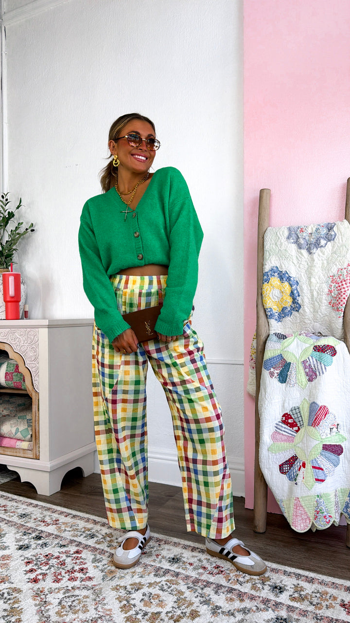 Elevated Check Trousers, Multi