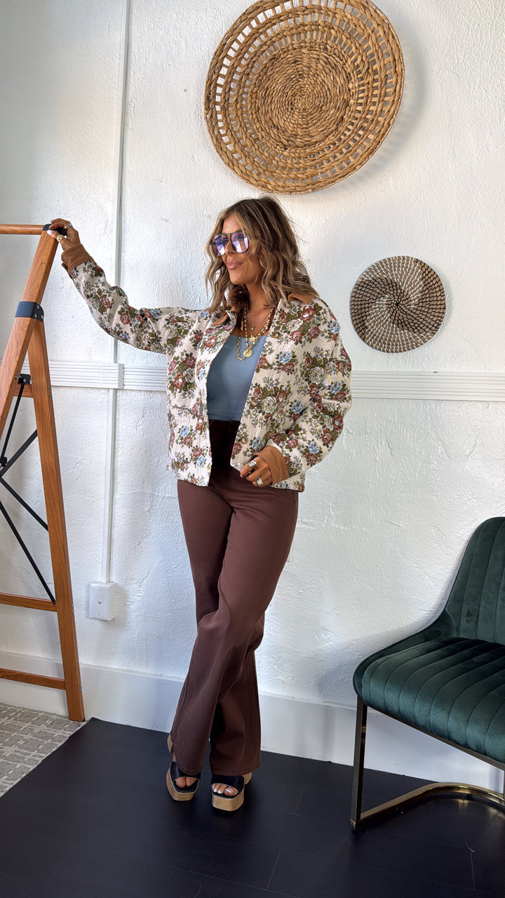 Thalora Tapestry Jacket, Ecru