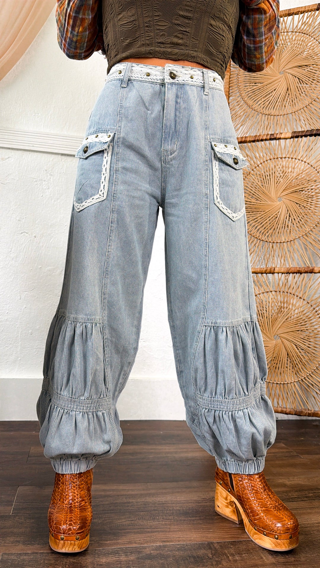 All Day Stripe Jogger, Denim Stripe